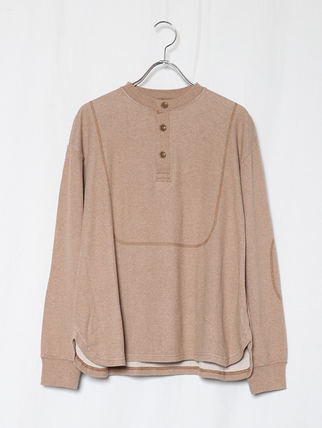 ハニカムワッフル3シームヘンリーネック長袖T TIGRE BROCANTE