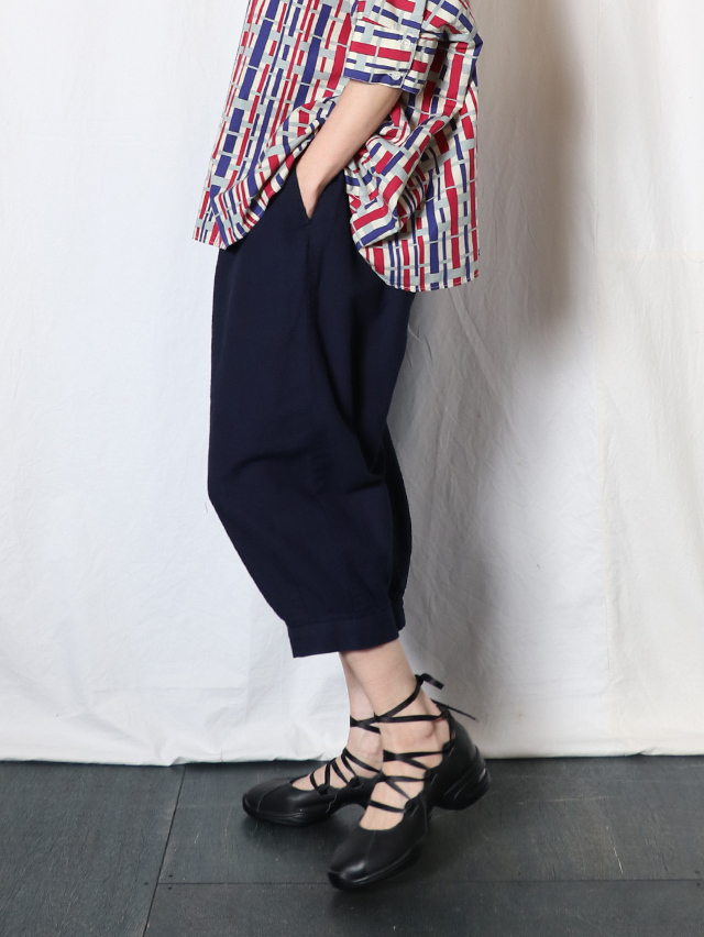 インディゴドビーサムライ8分丈パンツ TIGRE BROCANTE