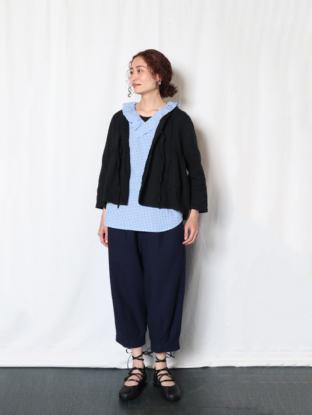 インディゴドビーサムライ8分丈パンツ TIGRE BROCANTE