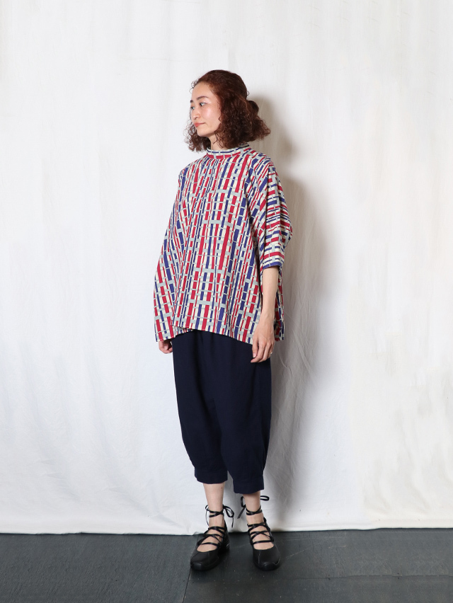 インディゴドビーサムライ8分丈パンツ TIGRE BROCANTE