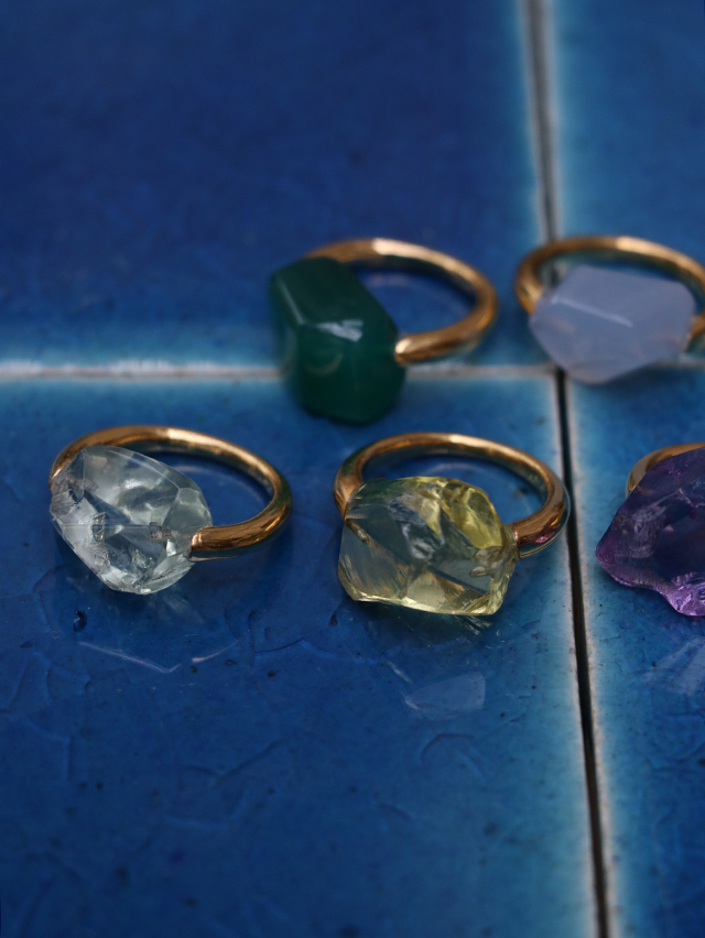 INDIA STONE RING TIGRE BROCANTE