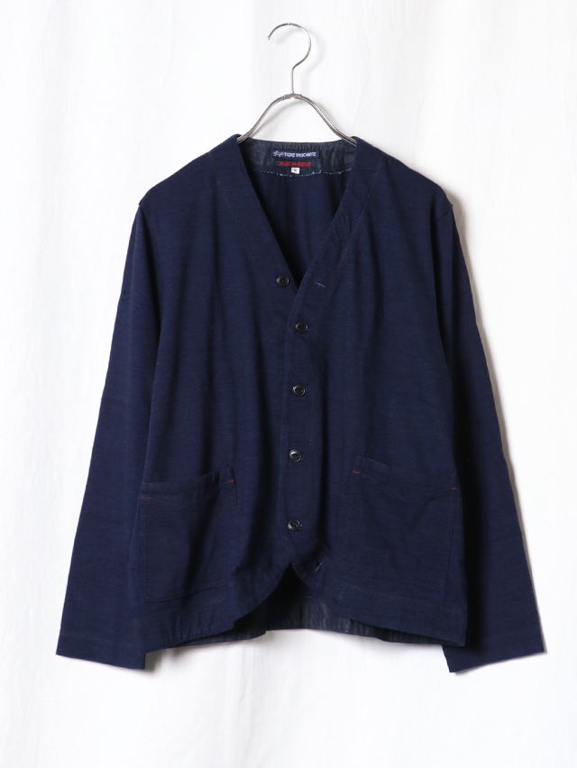 TIGRE BROCANTE マスタードカーディガン M 20天竺クルーネックカーディガン TIGRE BROCANTE
