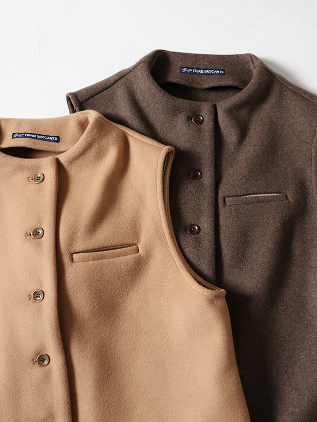 イタリーメルトンボトルネックベスト TIGRE BROCANTE