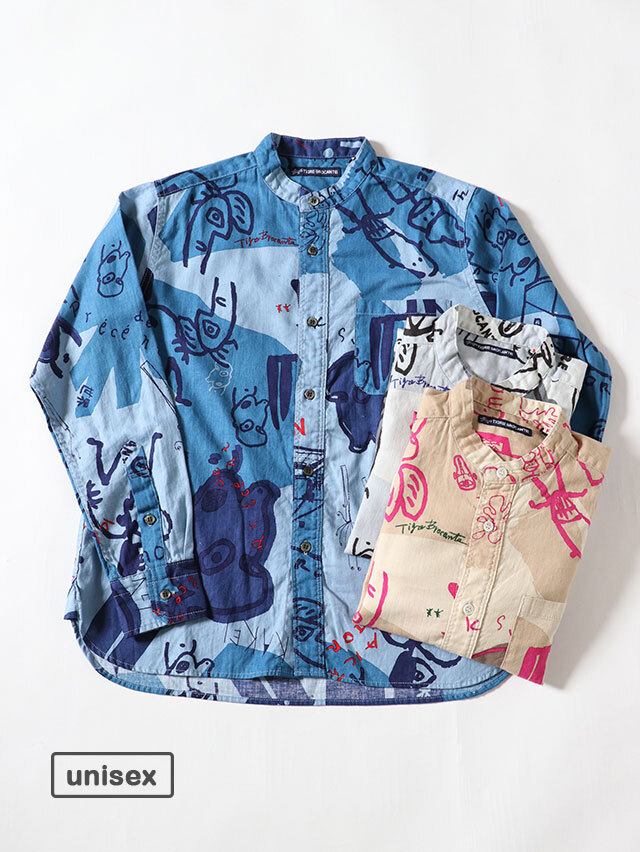 KAKEI boys ビエラスタンドカラー長袖シャツ