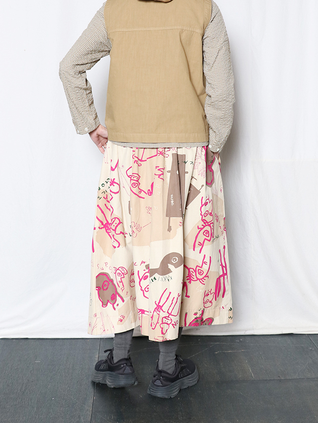はげかと様 KAKEI boys ウェザーフィセルロングスカート TIGRE BROCANTE