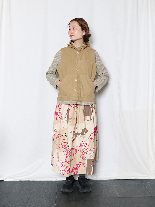 KAKEI boys ウェザーフィセルロングスカート TIGRE BROCANTE