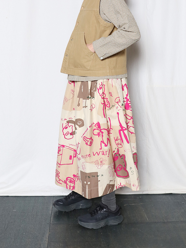 KAKEI boys ウェザーフィセルロングスカート TIGRE BROCANTE