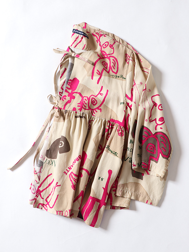 KAKEI boys レーヨンスウィッチtieカーディガン TIGRE BROCANTE