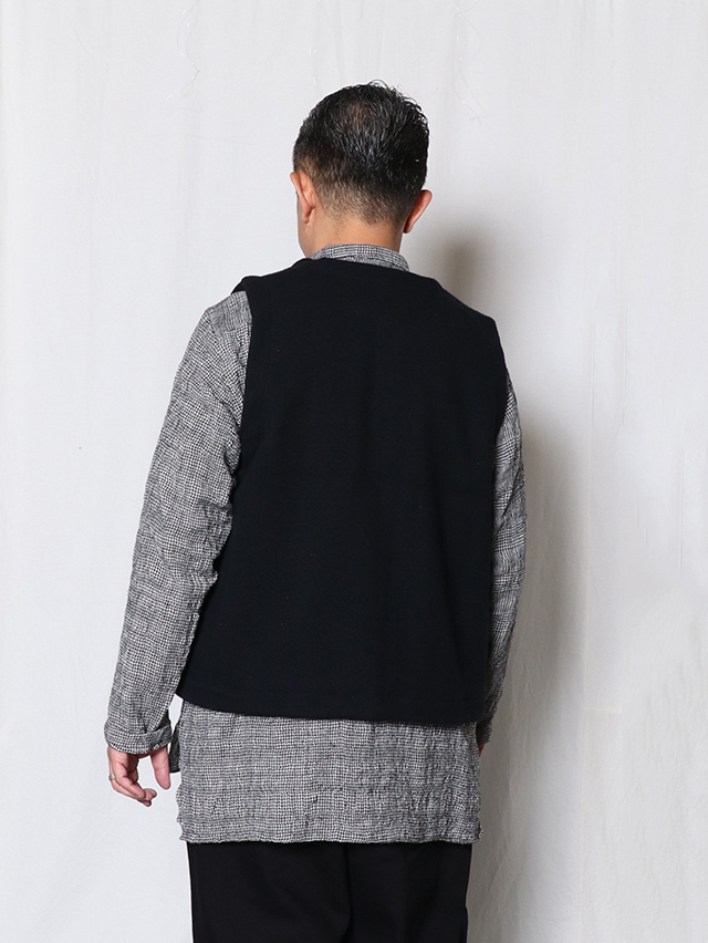 カルゼヘリンボンオープンポケットベスト TIGRE BROCANTE