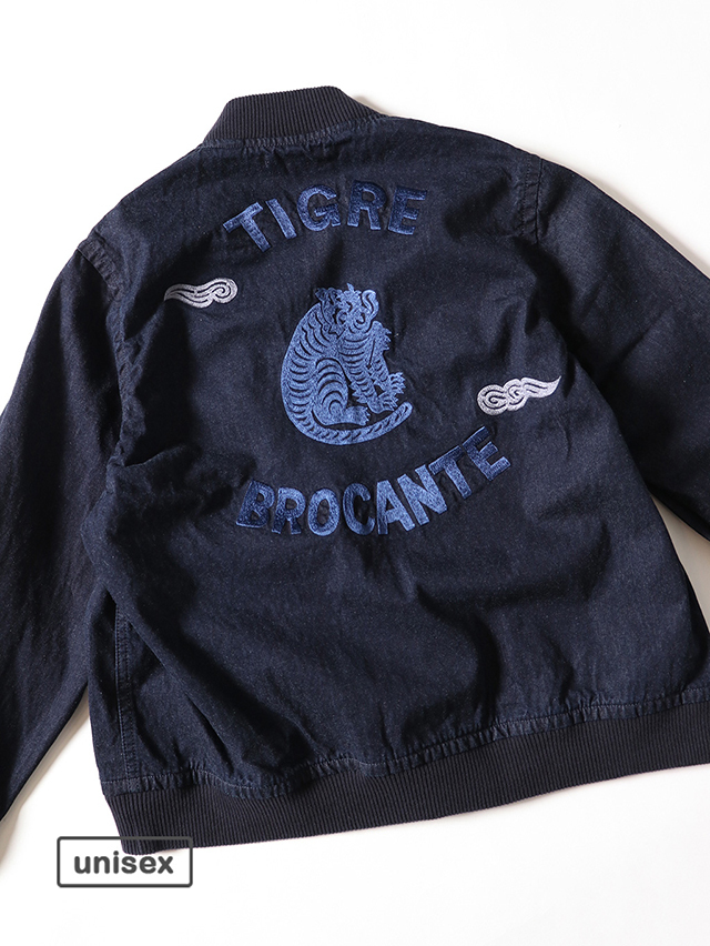 空刺繍アーミーリブジャケット