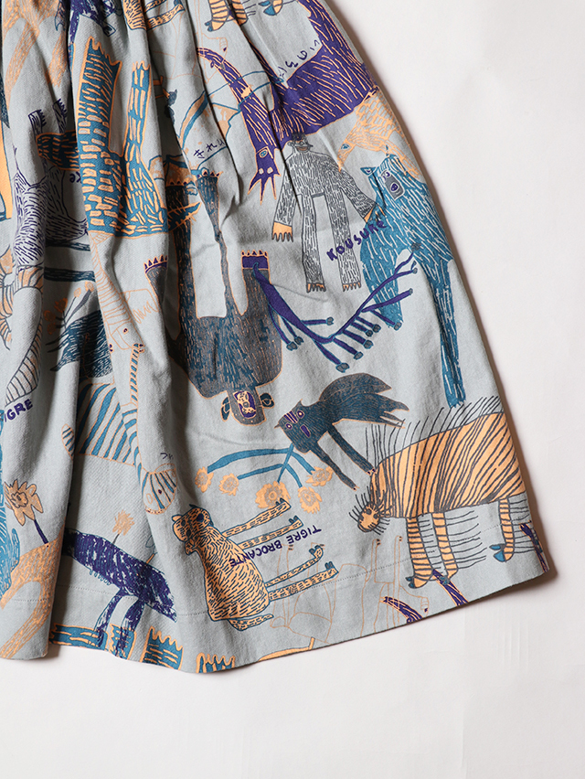 Lively animals カツラギフィセルロングスカート TIGRE BROCANTE