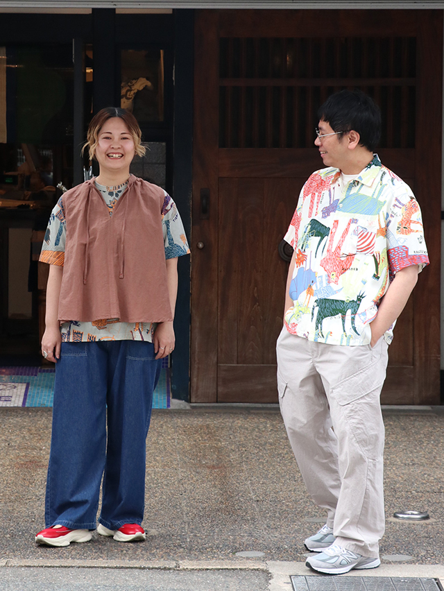 80/1高密度C/Liギャザーtieノースリーブチュニック TIGRE BROCANTE