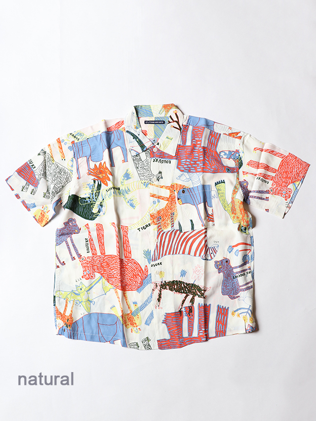 Lively animals レーヨンベニスビーチ半袖シャツ TIGRE BROCANTE