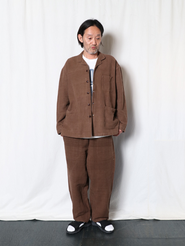 マグア Handwoven Cotton 3ポケット Foremanシャツ TIGRE BROCANTE