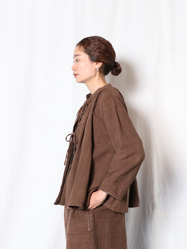 マーレットチュニック マグア Handwoven Cotton ギャザーtieチュニック TIGRE BROCANTE