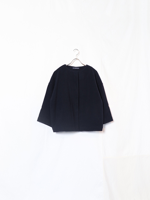 メランジウールクルーネックジャケット TIGRE BROCANTE