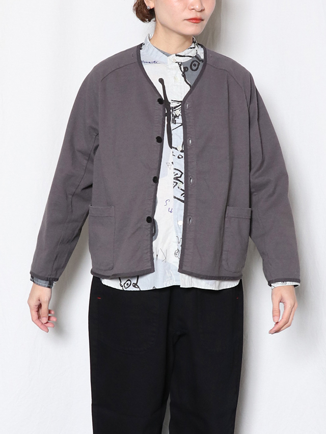 Tee様　本日発送　グレーカーディガン ミディアムハード天竺ARMYカーディガン TIGRE BROCANTE