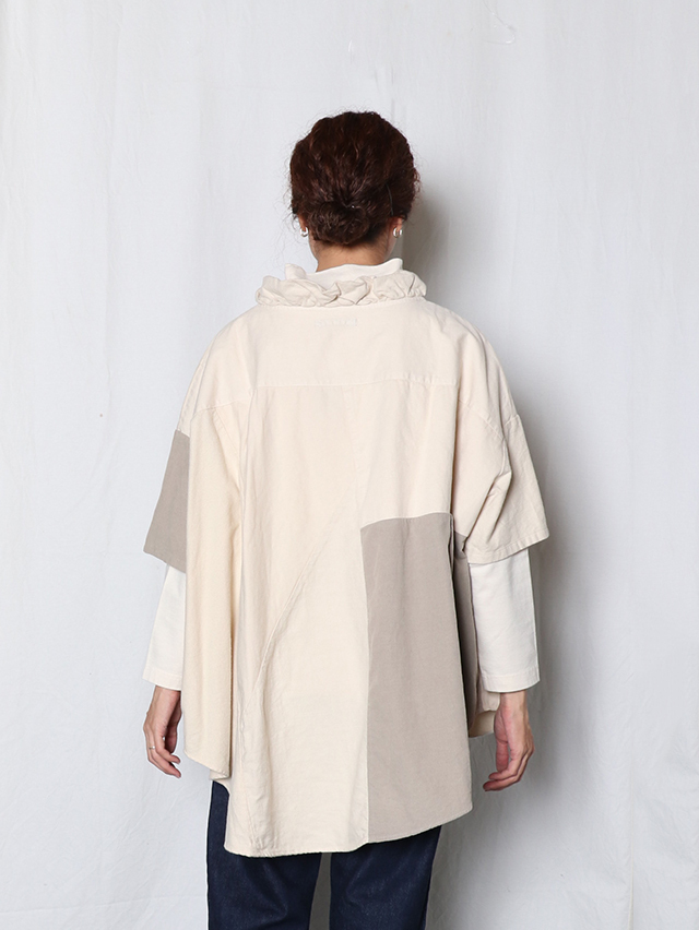 MARET シャツ　ベージュ ミックスソリッドシャツ TIGRE BROCANTE