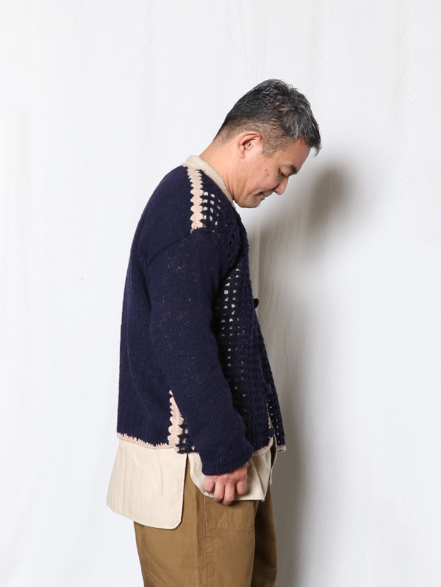 ネットワークニットカーディガン TIGRE BROCANTE