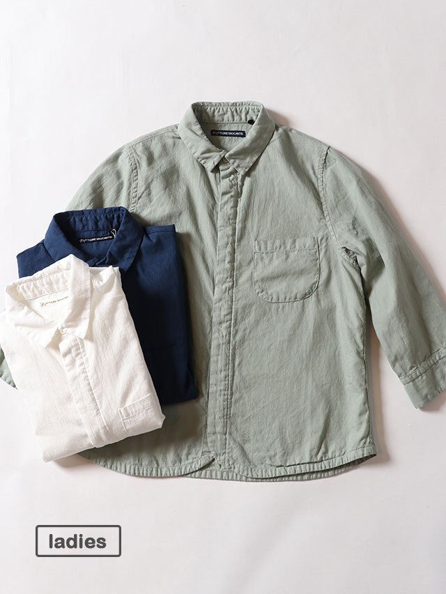 オーガニックツイルスクエアエスプリシャツ