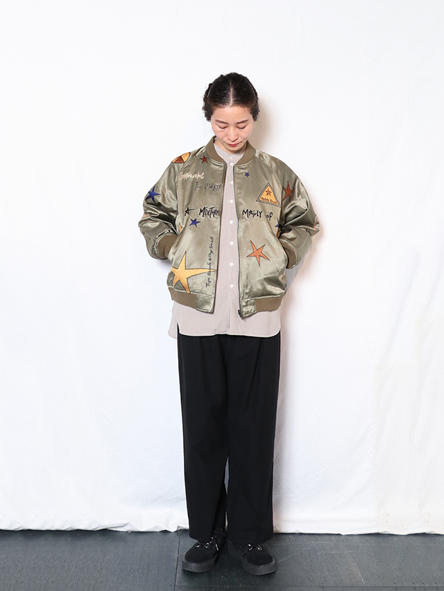 WORLD MAP EMB SOUVENIR JACKET TIGRE BROCANTE-OIKOS 毎日を