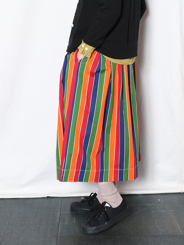 レインボーストライプフィセルロングスカート TIGRE BROCANTE