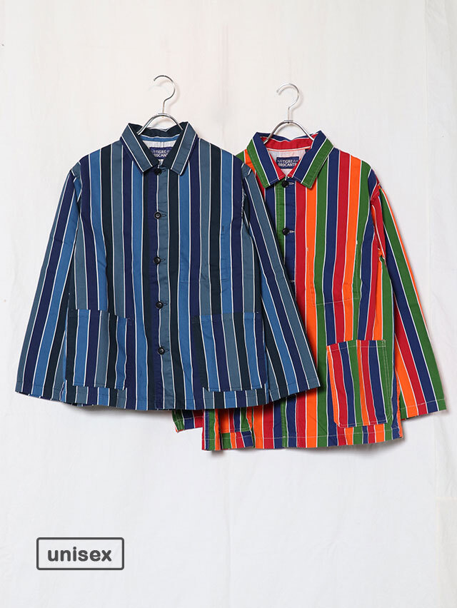 レインボーストライプレギュラーカバーオール