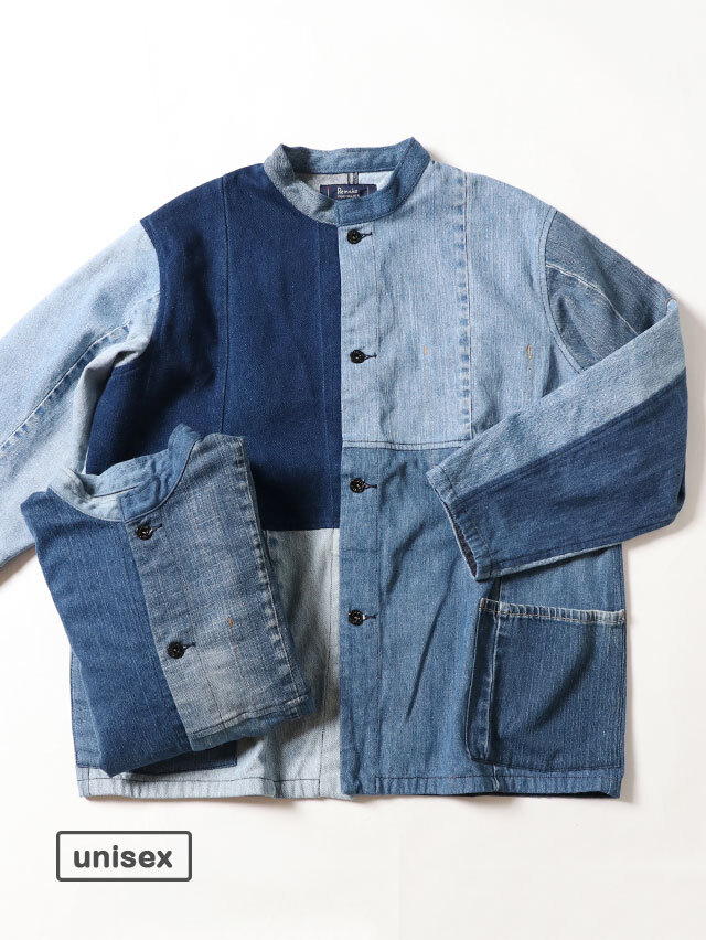 デニムMIXスタンドカバーオール