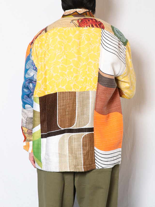 ボリス ビジャン サベリ / 硫化染め+水染めテレコレイヤード LS Tシャツ ボリス ビジャン サベリ / 硫化染め+水染めテレコレイヤード LS T