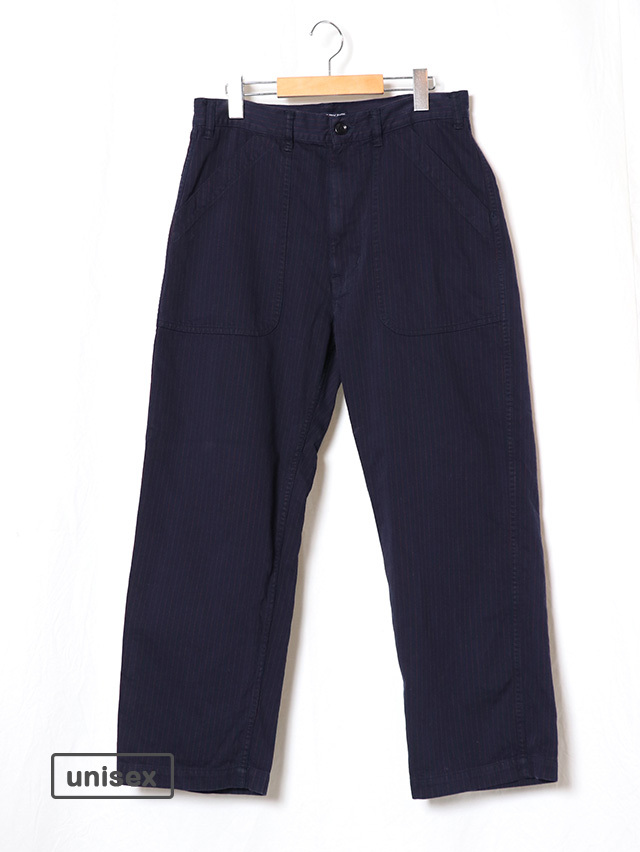 サテンストライプベイカーパンツ