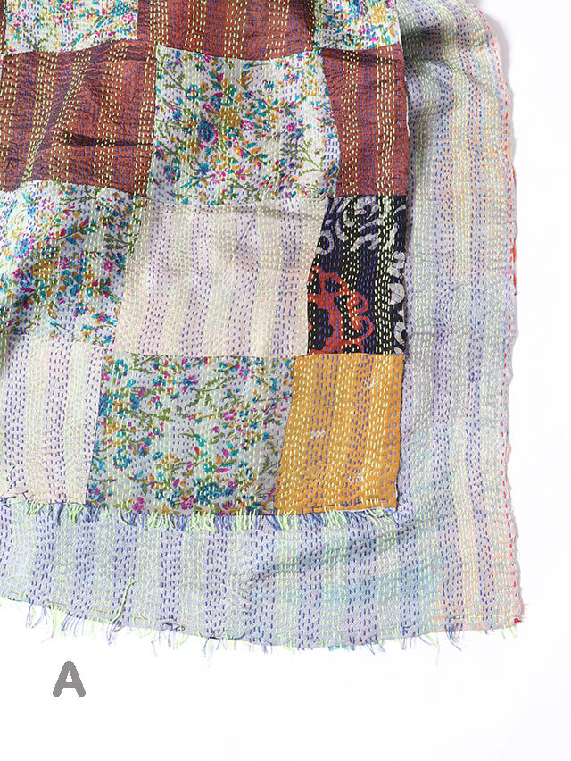 シルクカンタパッチワークストール TIGRE BROCANTE