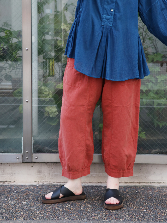 シルクリネンムエタイ8分丈パンツ TIGRE BROCANTE