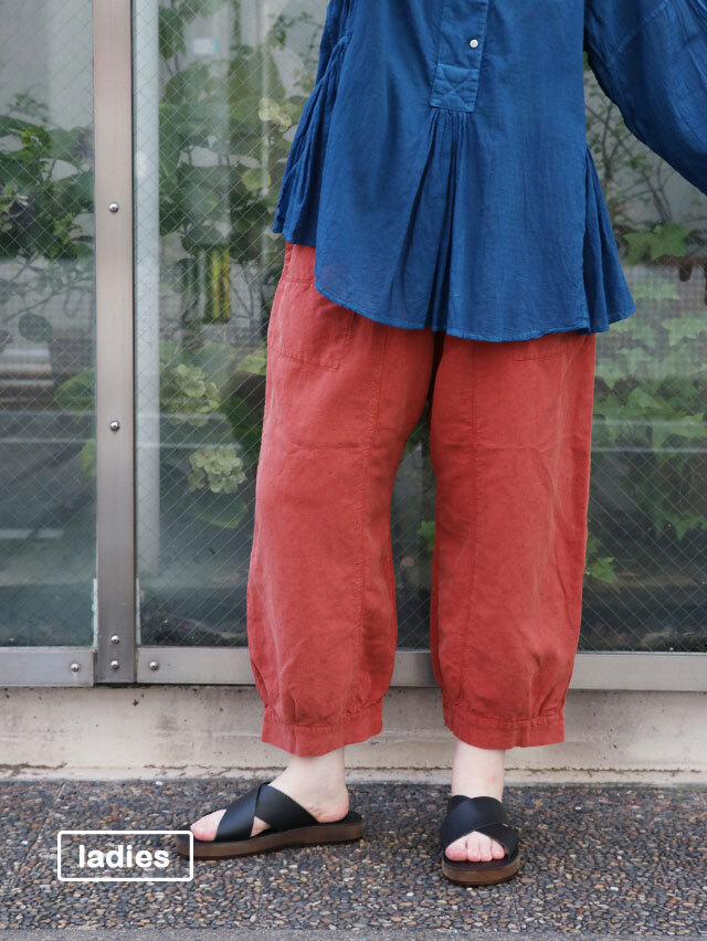 シルクリネンムエタイ8分丈パンツ