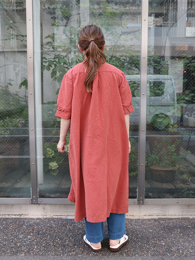 シルクリネンプルオーバータックワンピース TIGRE BROCANTE