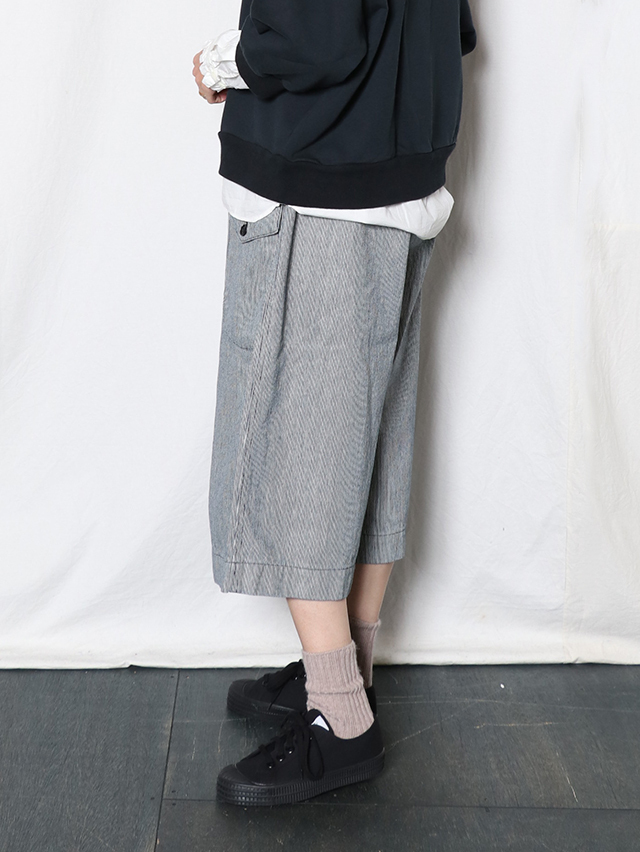 スモールヒッコリーカーゴキュロットパンツ TIGRE BROCANTE