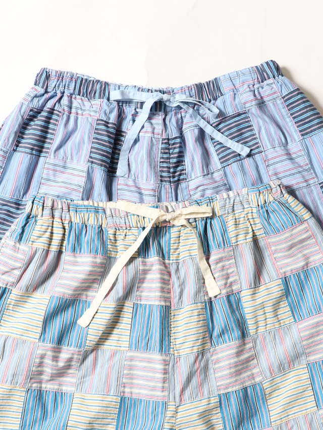 ストライプパッチギャザーワイドパンツ TIGRE BROCANTE