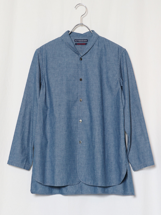 セルビッチシャンブレーショールカラーロングシャツ TIGRE BROCANTE
