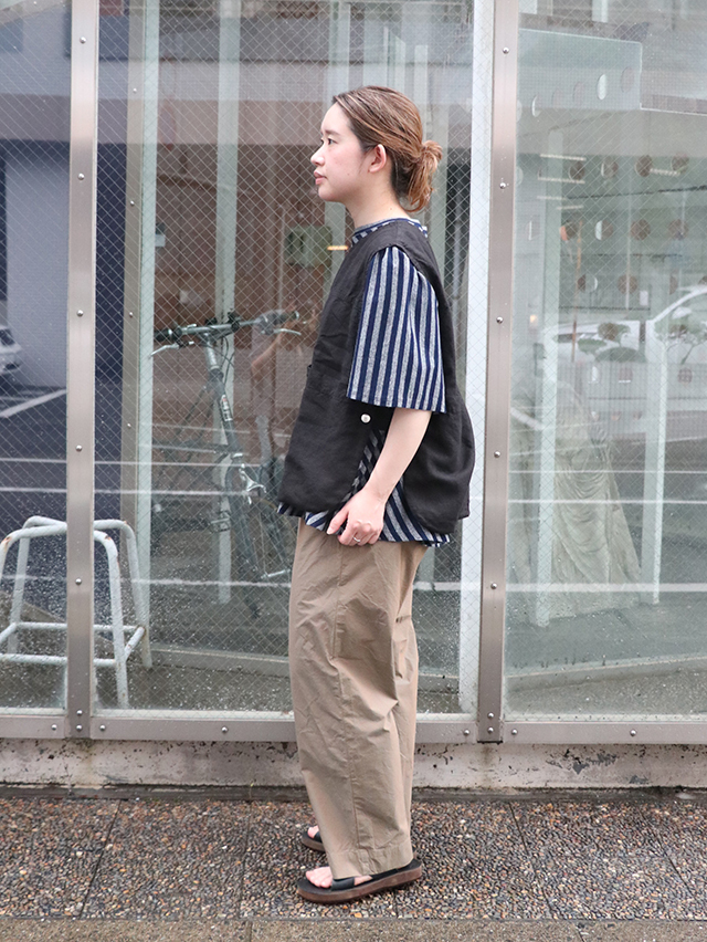 オーガニック玉虫ミャオテーパードパンツ TIGRE BROCANTE