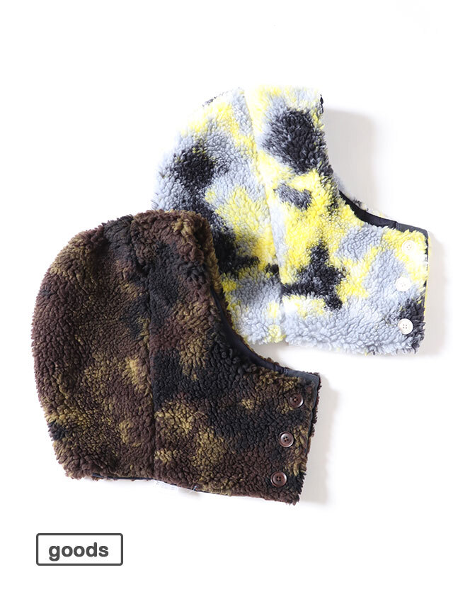 タイダイボアフリースオープンフードウォーマー