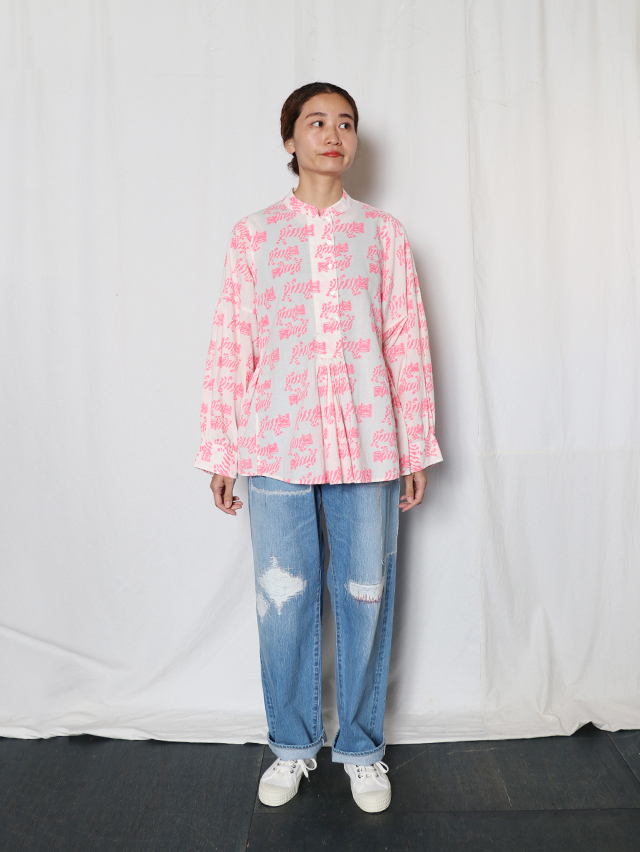 TIGREブロックプリントINDIAブラウス TIGRE BROCANTE