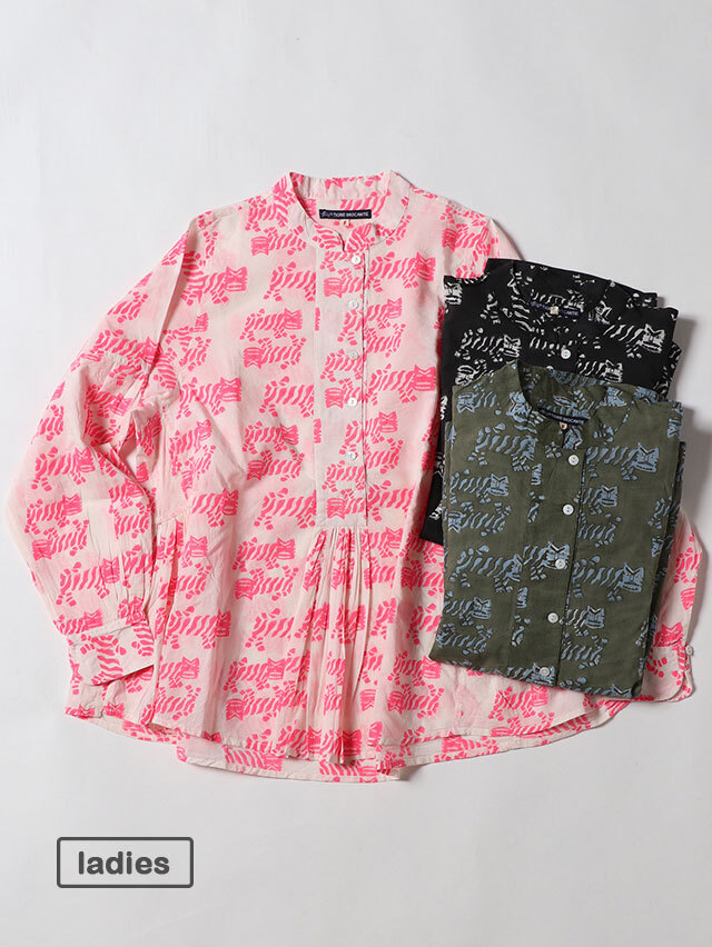 TIGREブロックプリントINDIAブラウス