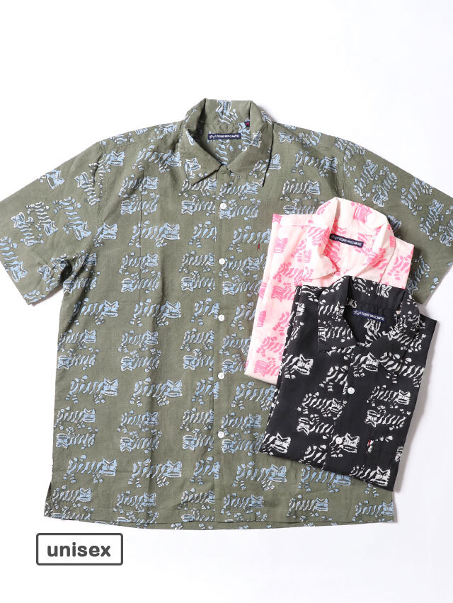 TIGREブロックプリントボックス半袖シャツ