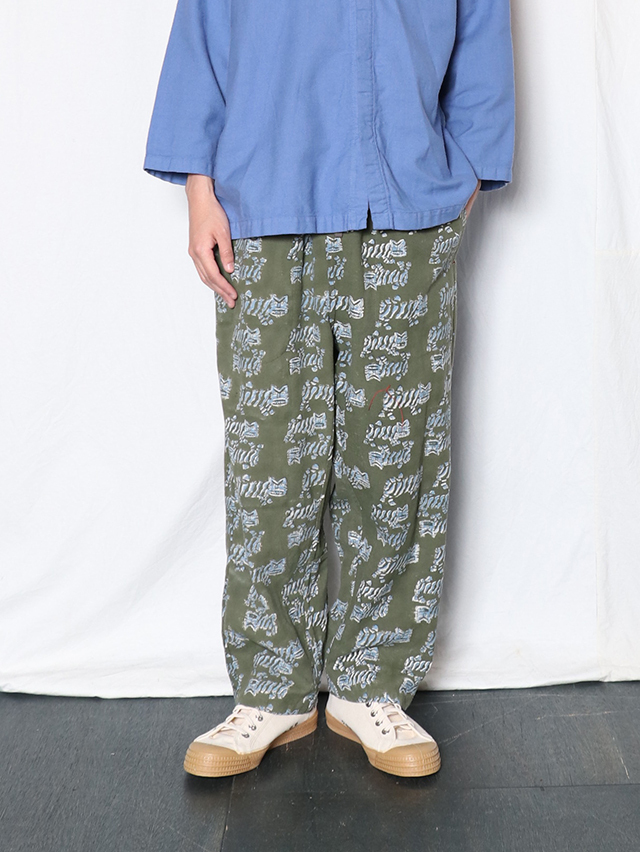 TIGRE BROCANTE ウール混 タゴサク TIGREブロックプリントタゴサクパンツ TIGRE BROCANTE