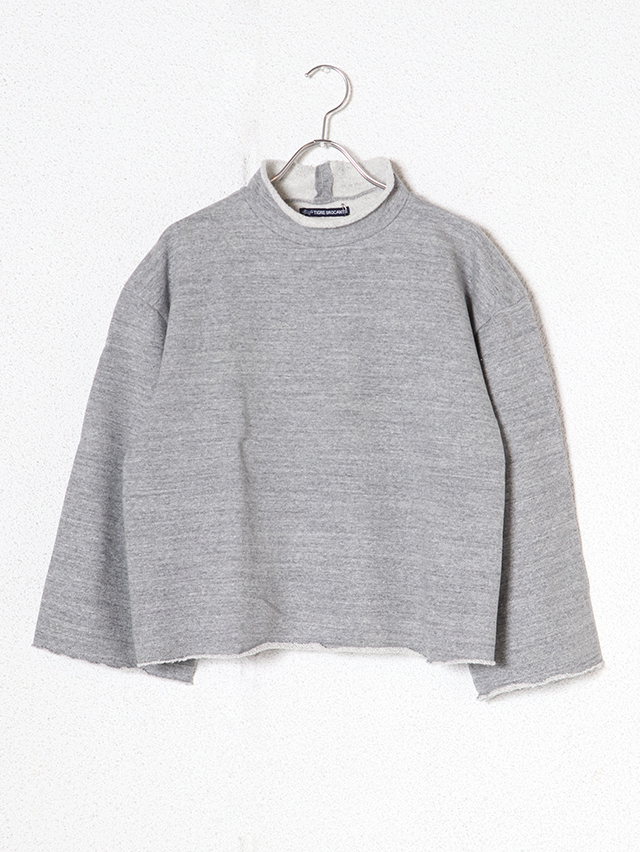 ヴィンテージ杢グレー裏毛カットオフワイドスウェット TIGRE