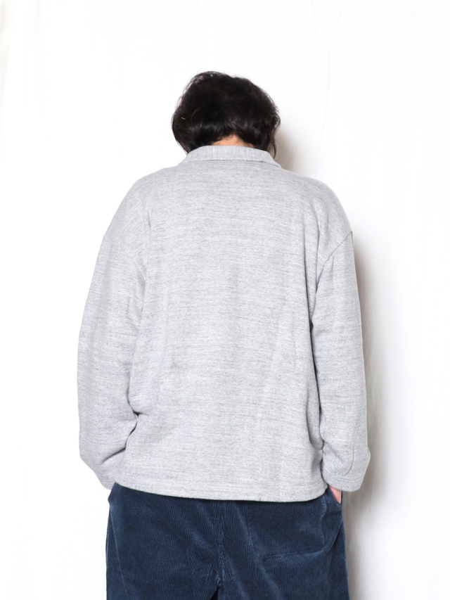 ヴィンテージ杢グレー裏毛ショールカラースウェット TIGRE BROCANTE