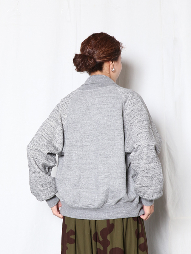 ヴィンテージ杢裏毛ベースボールジャケット TIGRE BROCANTE