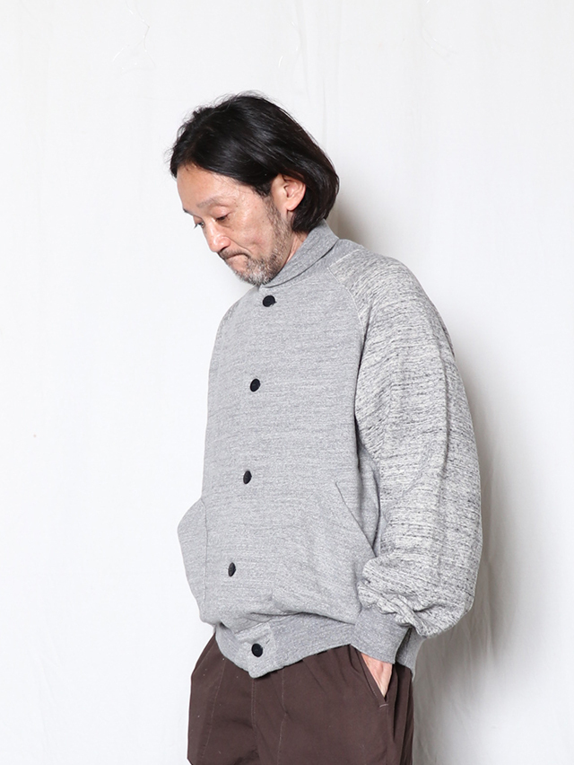 ヴィンテージ杢裏毛ベースボールジャケット TIGRE BROCANTE