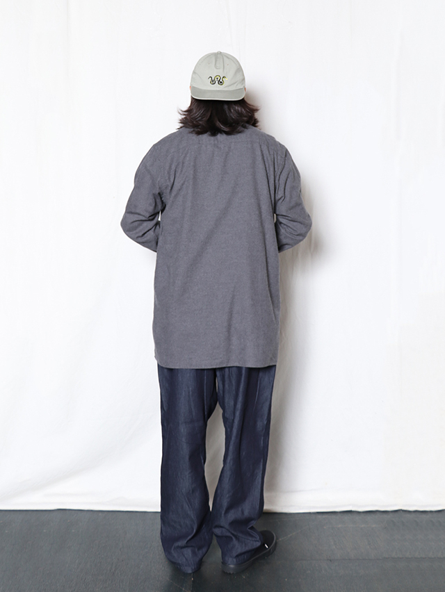 ビエラネルツイル スモールカラーロングシャツ TIGRE BROCANTE