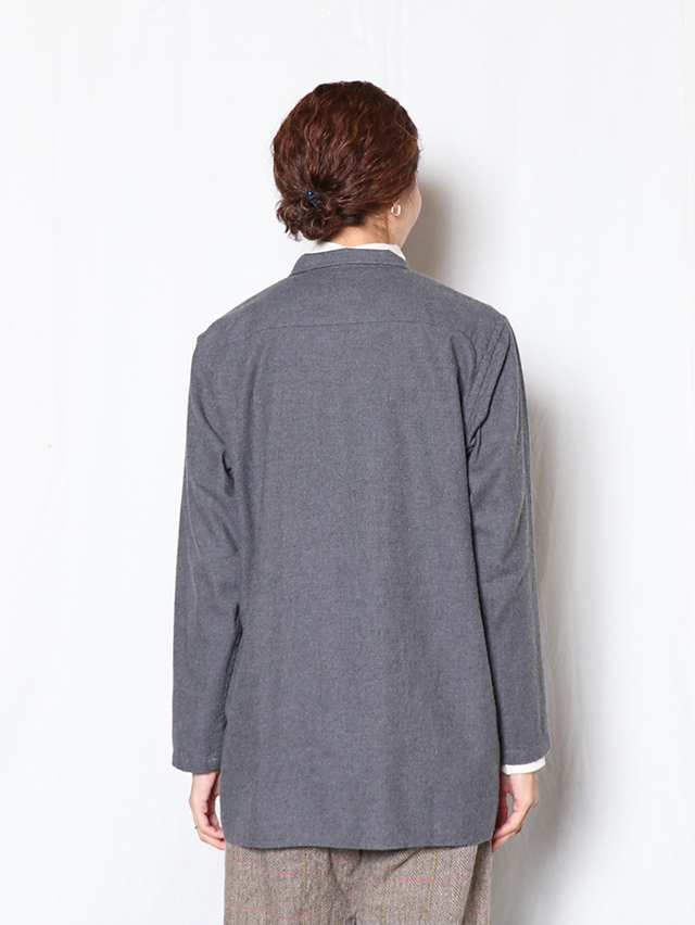 ビエラネルツイル スモールカラーロングシャツ TIGRE BROCANTE