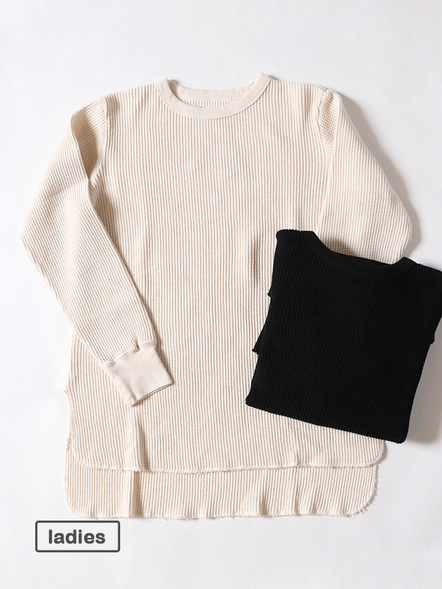 アーミーワッフルロックリブ長袖T